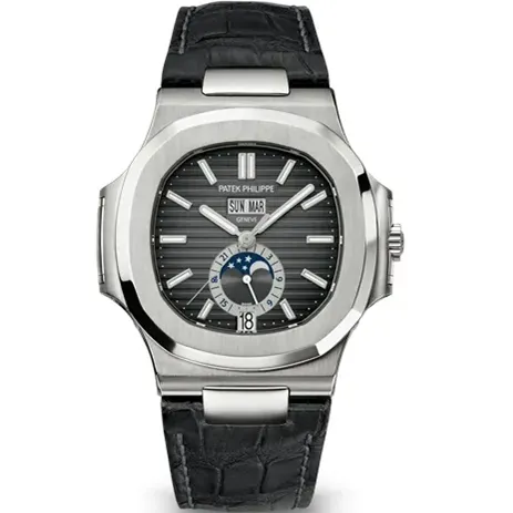 Patek Philippe Nautilus Black Strap Stainless Steel Watch 5726A-001 photo 4