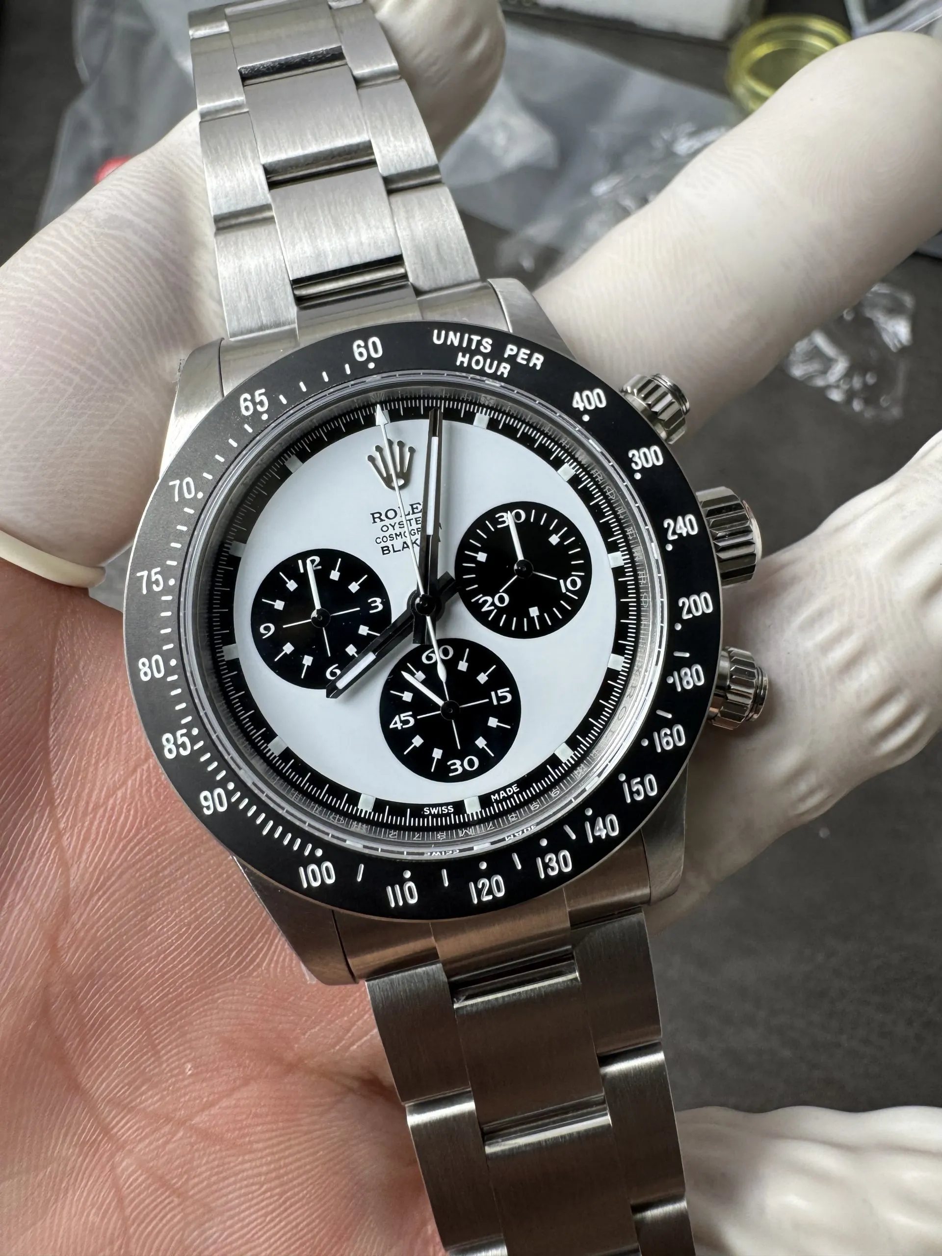 Premium Custom Paul Newman Daytona Blaken Daytona Vintage Line Limited Edition Base on Clean Factory 4130 Panda Daytona – Clean Factory Watch | The Best Super Clone Watches Store in China photo 3