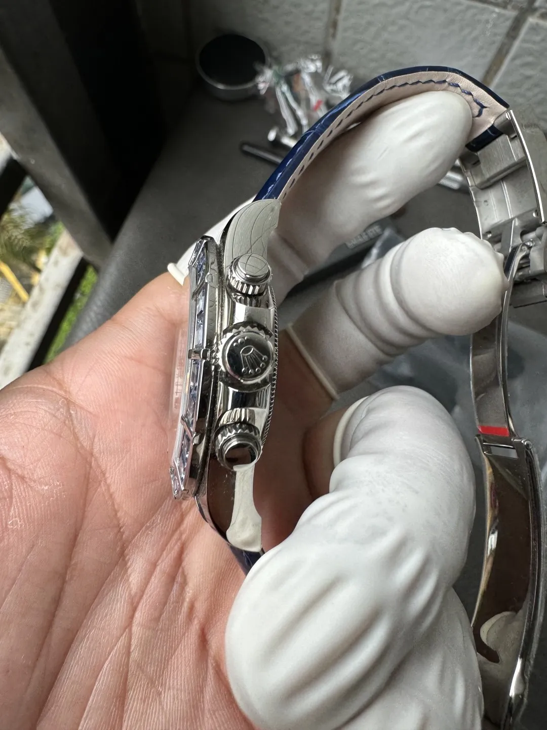 Premium Customized Rolex Daytona 116589SACI 40mm Diamonds Dial Based on Clean Factory Dandong Super Clone 4130 Movement photo 6
