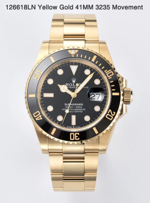 Submariner 126618LN LB 904L YG QF 1:1 Best Edition Blue Dial On 904L YG Bracelet S