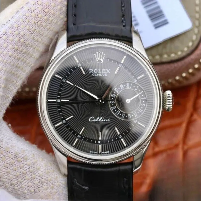 Rolex celini black dial scratch proof 39mm swiss replica 50519.4