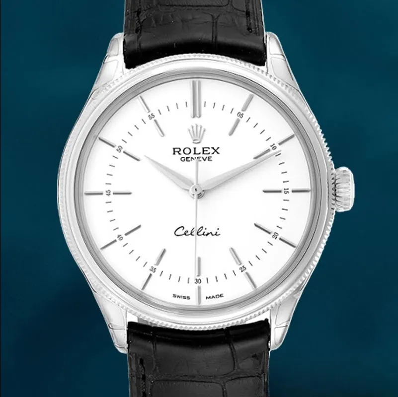Rolex cellini 39mm m50509-0016 men’s silver-tone swiss replica watch