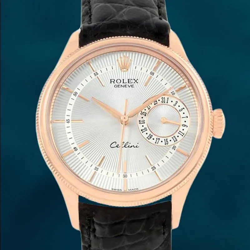 Rolex Cellini 39mm m50515-0009 Men’s Stainless Steel Rose Gold-tone