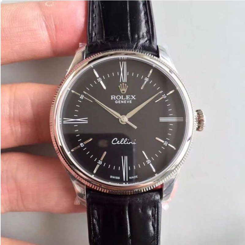 Rolex cellini black dial stainless steel 39mm swiss replica 50509.1