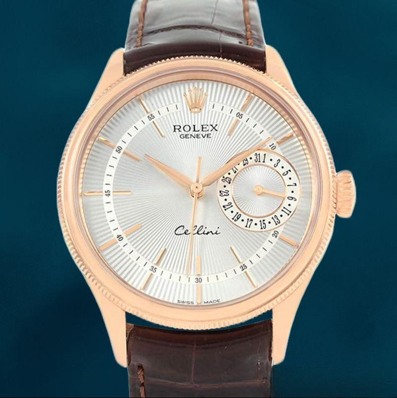 Rolex Cellini m50515-0008 Men’s 39mm Leather Strap