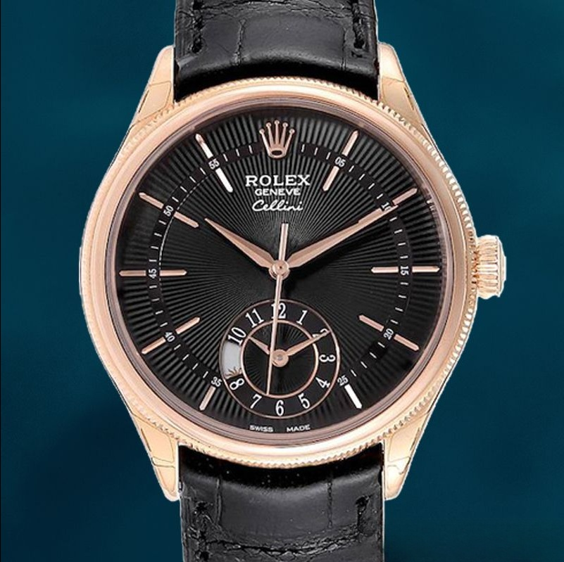Rolex Cellini m50525-0016 Men’s 39mm Leather Strap Watch