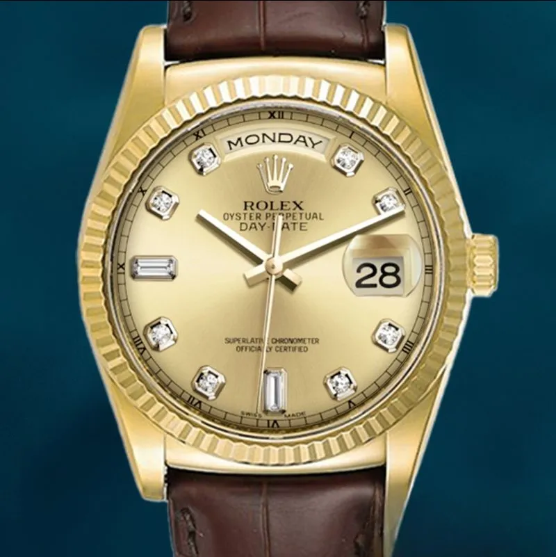 Rolex Day-Date 36mm m118138-0148 Men’s Gold-tone Stainless Steel