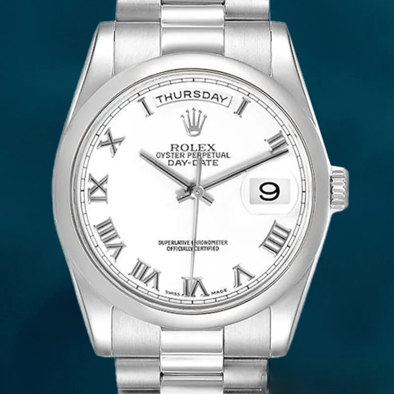 Rolex Day-Date 36mm 118206-0041 Men’s White Dial