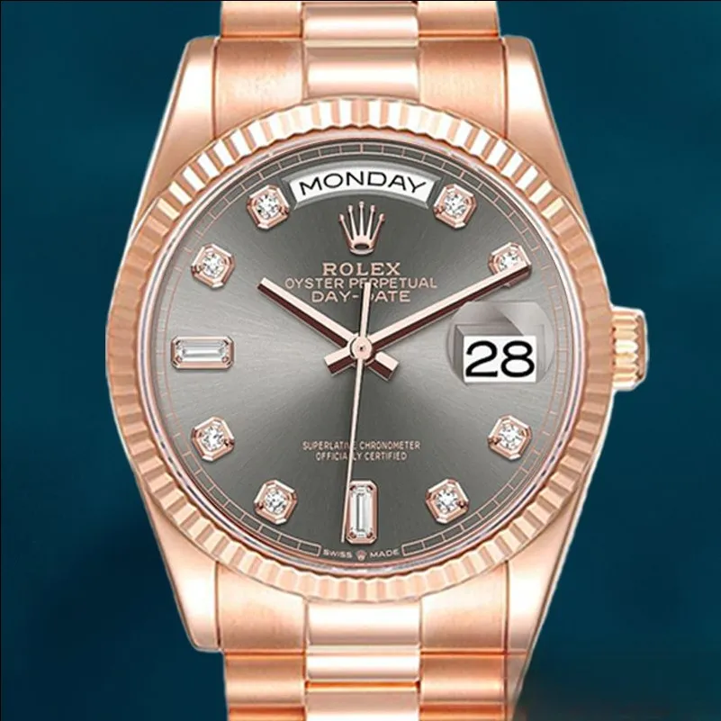Rolex Day-Date 36mm Men’s m128235-0053 Rose Gold-tone