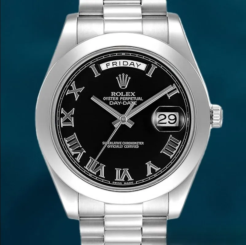 Rolex Day-Date 218206 Men’s 41mm Silver-tone