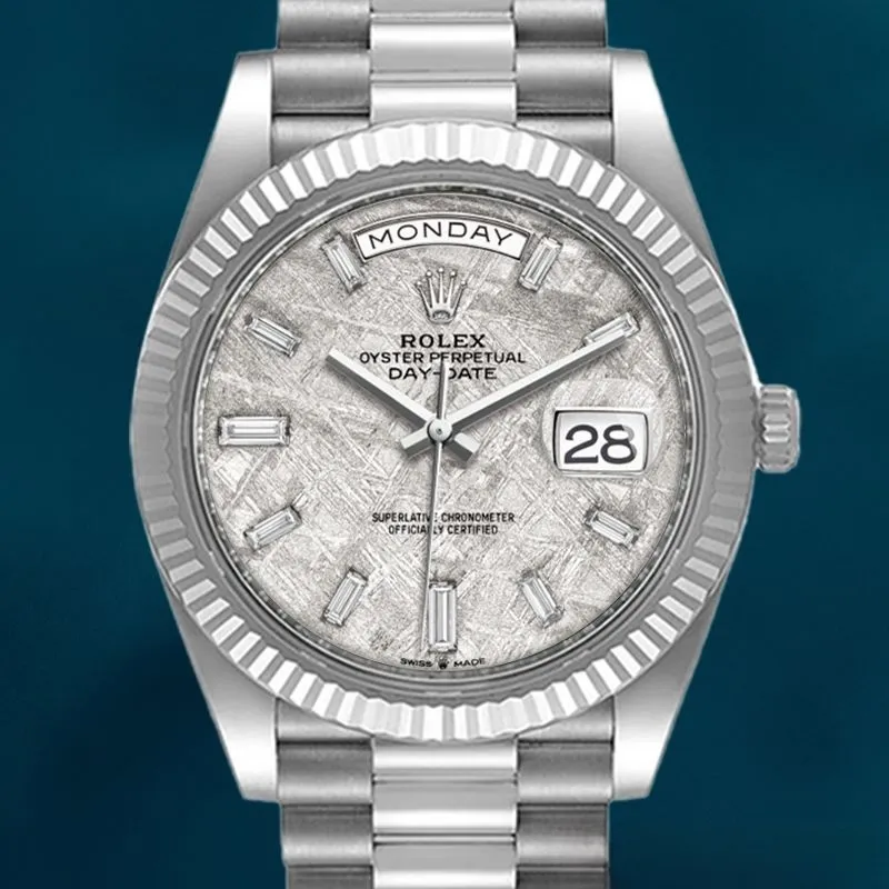 Rolex Day-Date 40mm m228236-0013 Men’s Silver-tone President Bracelet