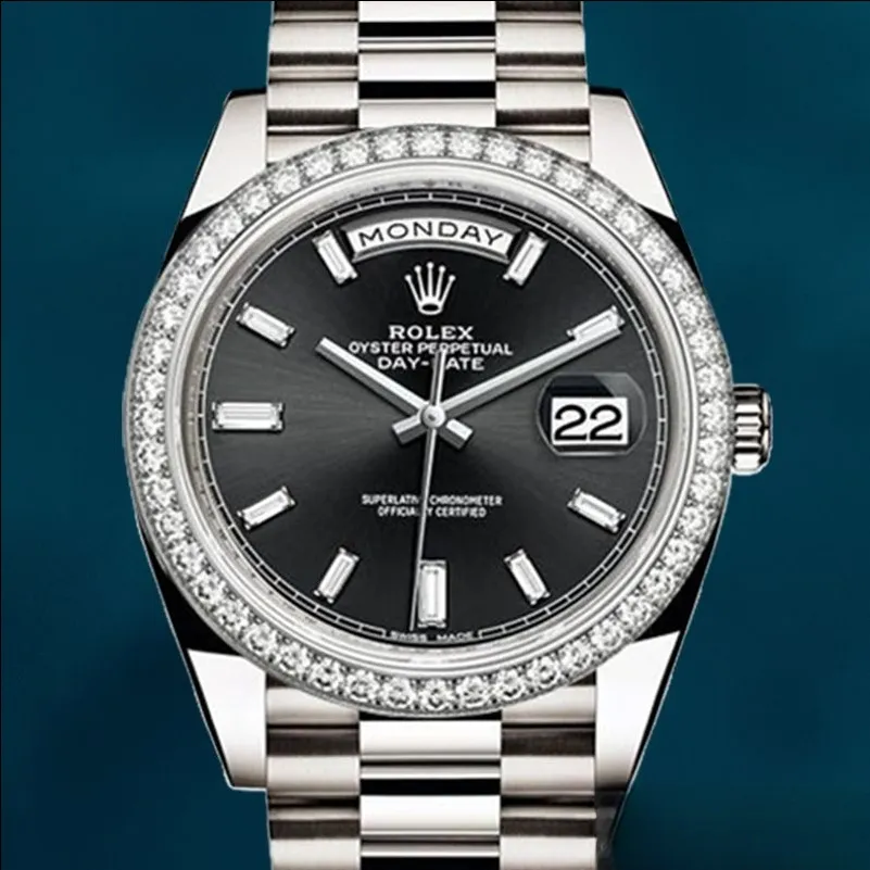 Rolex Day-Date 40 Oyster 40 mm white gold and diamonds 228349RBR