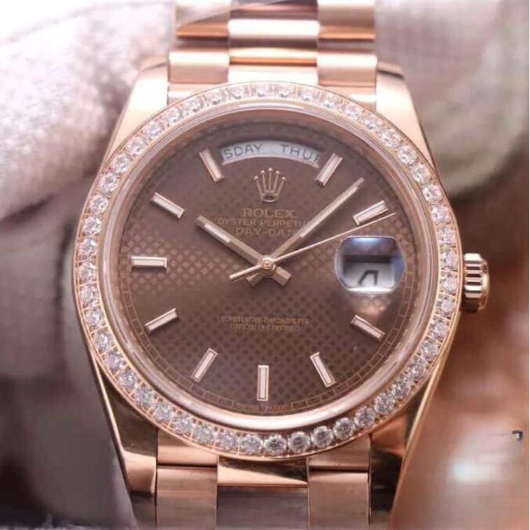 Rolex day date brown dial sapphire crystal 40mm swiss replica m228345rbr.0005