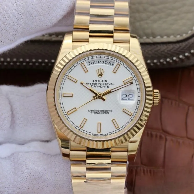 Rolex day date white dial sapphire crystal 40mm swiss replica