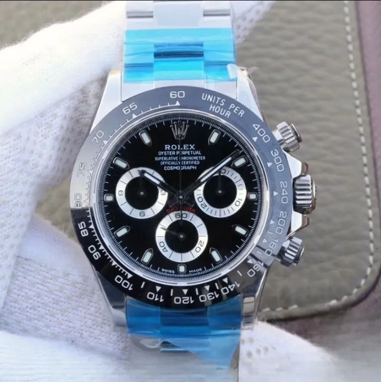 Rolex daytona cosmograph black dial stainless steel 40mm swiss replica 116500ln.3