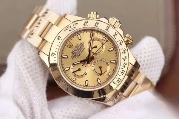 Rolex daytona cosmograph gold dial stainless steel 40mm swiss replica 116503.7 photo 3
