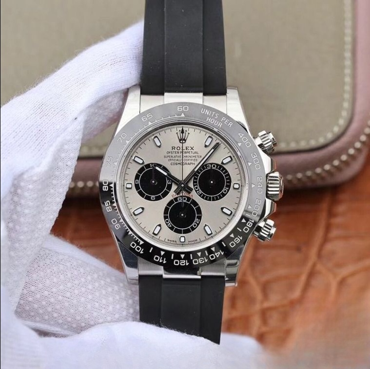 Rolex daytona cosmograph grey dial scratch-proof 40mm swiss replica m116519ln.1