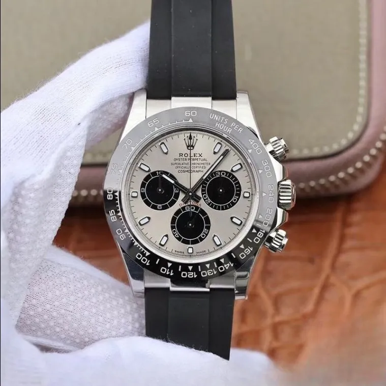 Rolex daytona cosmograph grey dial scratch-proof 40mm swiss replica m116519ln.1