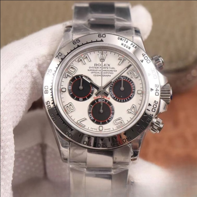 Rolex daytona cosmograph white dial stainless steel 40mm swiss replica 116509.78599.3