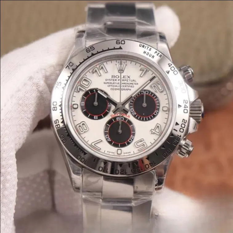 Rolex daytona cosmograph white dial stainless steel 40mm swiss replica 116509.78599.3