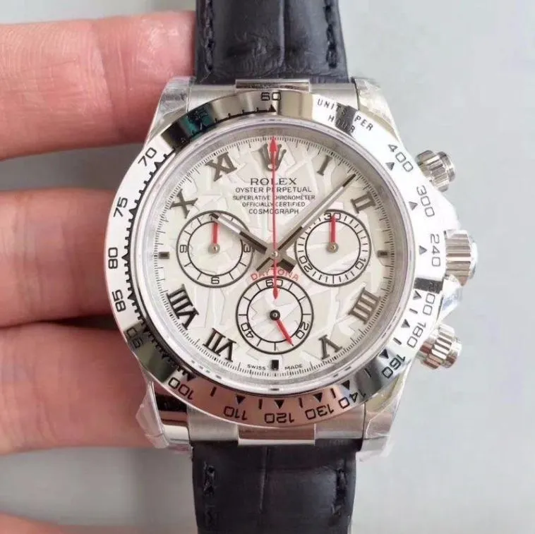 Rolex daytona cosmograph white dial stainless steel 40mm swiss replica 116520.5