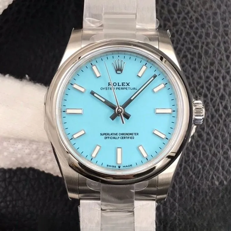 Rolex oyster perpetual blue dial stainless steel 31mm swiss replica m277200.0003