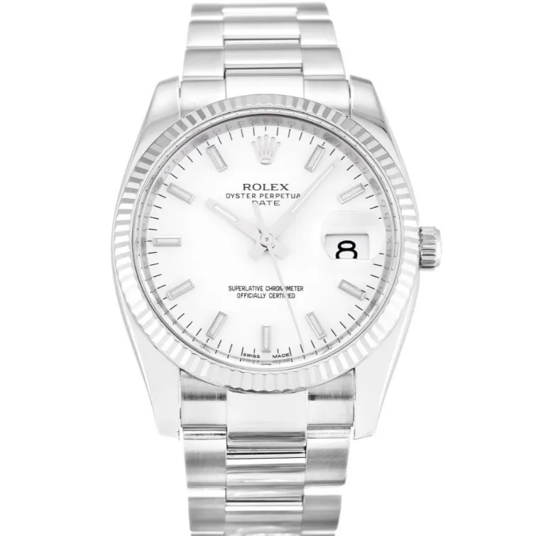 Rolex Oyster Perpetual Date Automatic White 115234 36MM