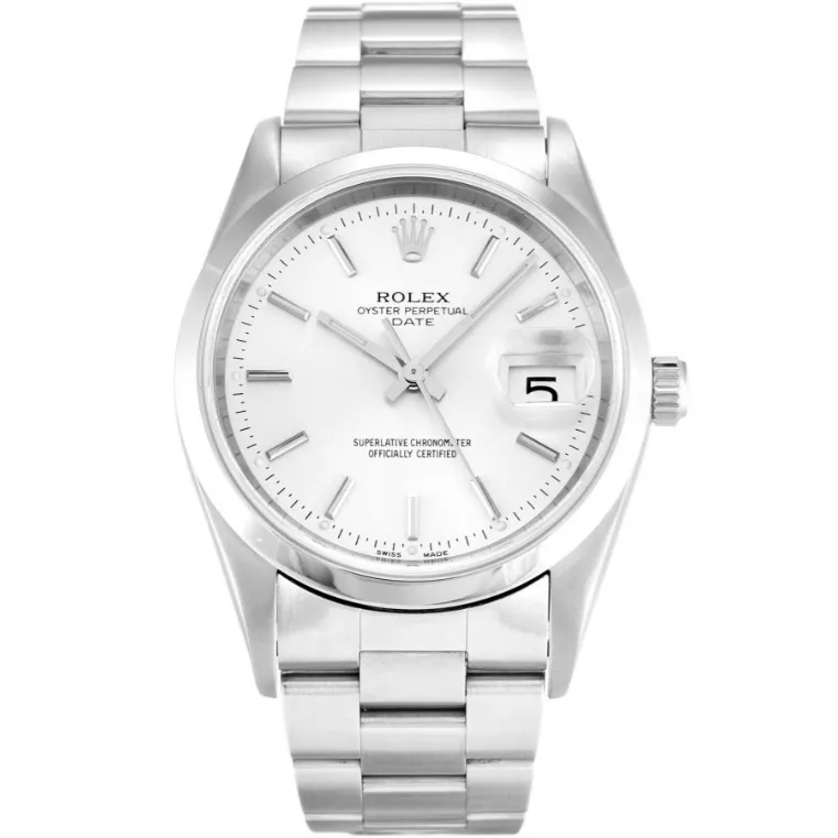 Rolex Oyster Perpetual Date Automatic White 15200 34MM
