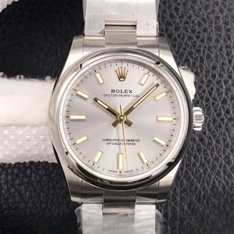 Rolex oyster perpetual grey dial stainless steel 31mm swiss replica m277200.0001