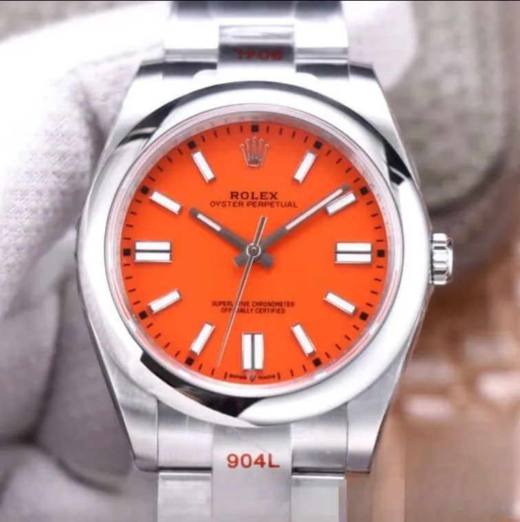 Rolex oyster perpetual red dial stainless steel 36mm swiss replica m126000.0007
