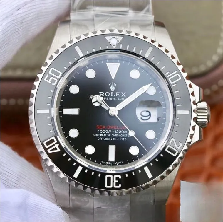 Rolex sea dweller black dial scratch proof 43mm swiss replica 126600-2