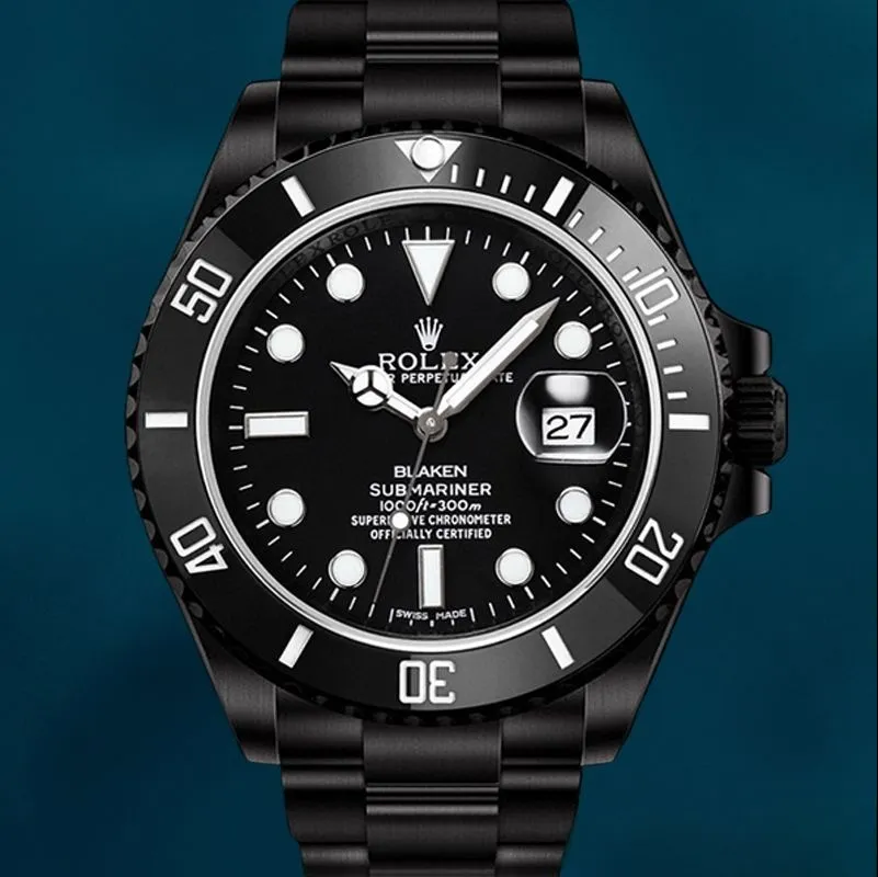 Rolex Submariner 40mm 116610Coke Men’s Knitted Strap Stainless Steel Swiss Replica Watch