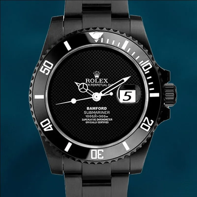 Rolex Submariner 40mm Bamford Men’s Black Dial Black-tone Swiss Replica Watch