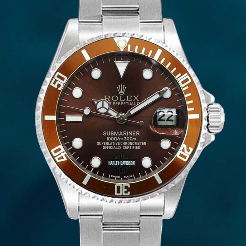 Rolex Submariner 40mm Harley-Davidson Men’s Stainless Steel Swiss Replica Watch