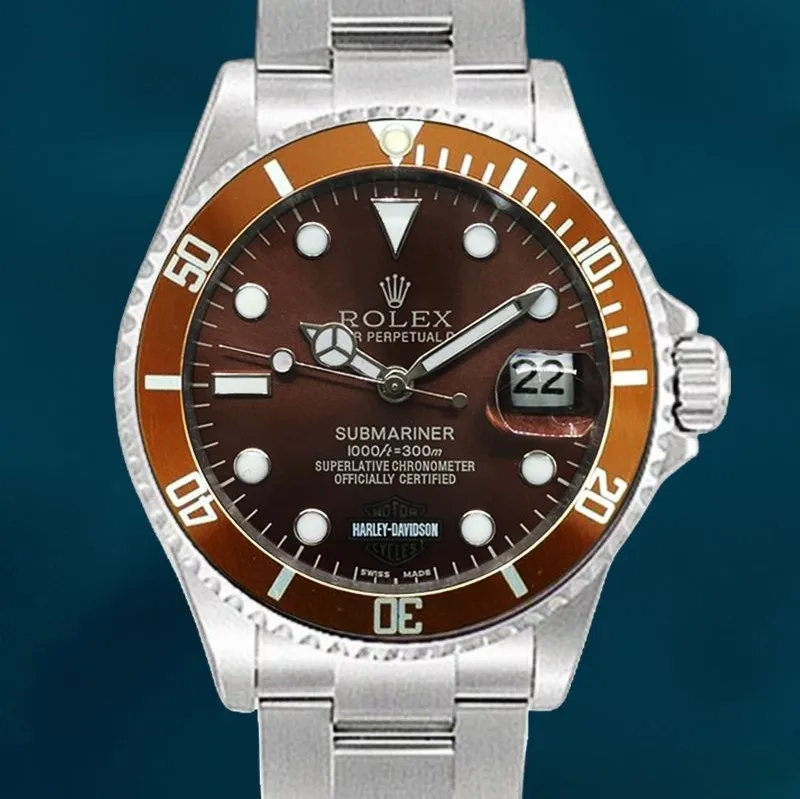 Rolex Submariner 40mm Harley-Davidson Men’s Stainless Steel Swiss Replica Watch