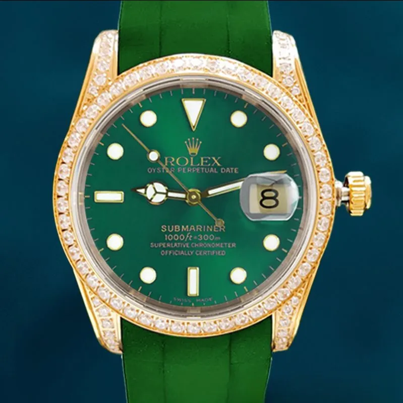 Rolex Submariner 40mm Men’s 16613 Diamond Bezel Automatic Swiss Replica Watch