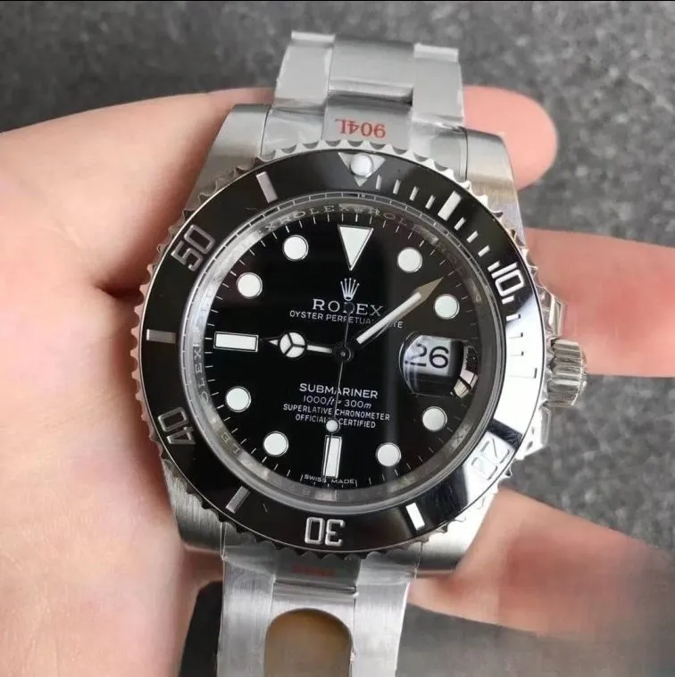 Rolex submariner black dial stainless steel 40mm swiss replica 116610ln.1