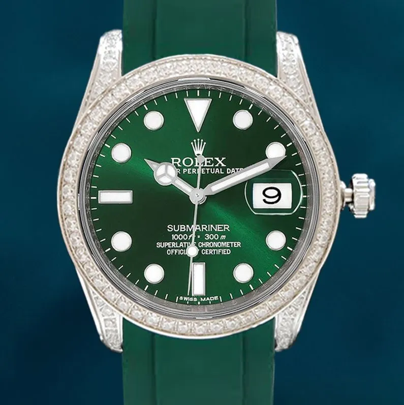Rolex Submariner Men’s 40mm 116610 Silver-tone Green Dial Swiss Replica Watch