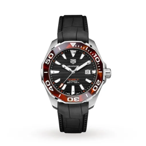 TAG Heuer Aquaracer Men Automatic Black Rubber Watch WAY201N.FT6177