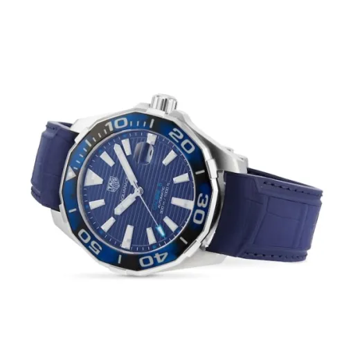 TAG Heuer Aquaracer Men Automatic Blue Rubber Watch WAY201P.FT6178 photo 5