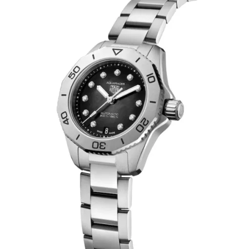 TAG Heuer Aquaracer Women Automatic Black Stainless Steel Watch WBP2410.BA0622 - Photo 2