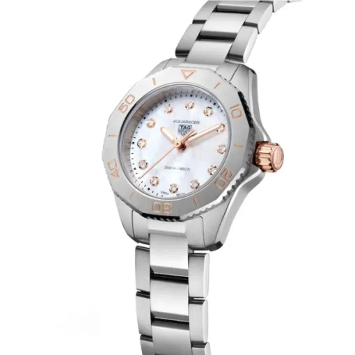 TAG Heuer Aquaracer Women Quartz Mother of Pearl Stainless Steel Watch WBP1450.BA0622 - Photo 2