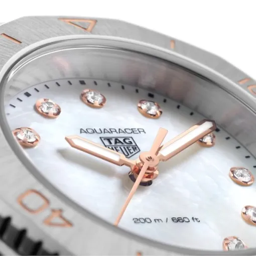 TAG Heuer Aquaracer Women Quartz Mother of Pearl Stainless Steel Watch WBP1450.BA0622 - Photo 3