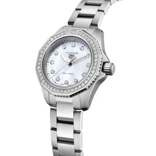 TAG Heuer Aquaracer Women Quartz White Stainless Steel Watch WBP1417.BA0622 - Photo 2