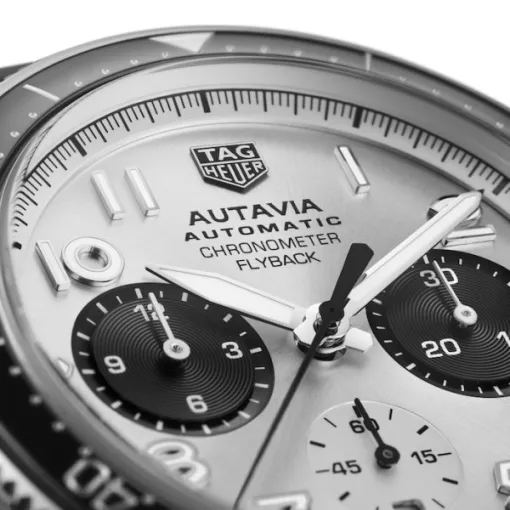 TAG Heuer Autavia Men Automatic Silver Alligator Watch CBE511B.FC8279 - Photo 3