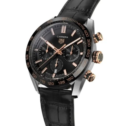 TAG Heuer Carrera Men Automatic Black Alligator Watch CBN2A5A.FC6481 photo 2