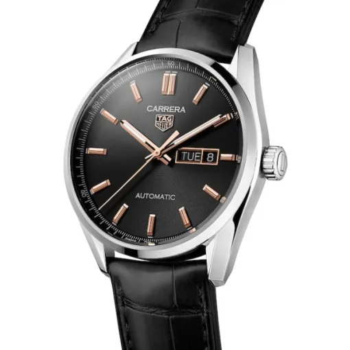 TAG Heuer Carrera Men Automatic Black Alligator Watch WBN2013.FC6503 photo 2