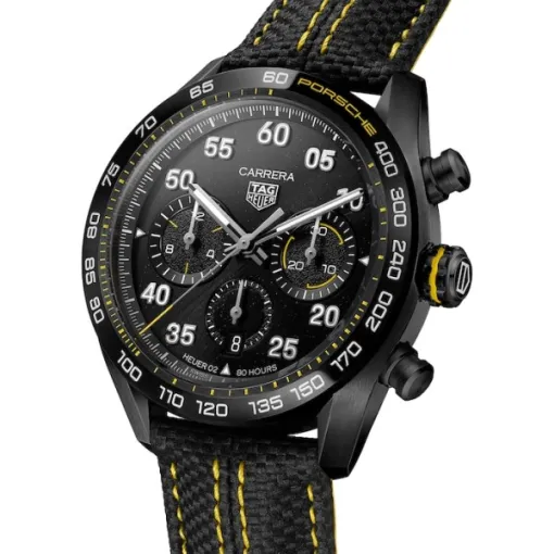 TAG Heuer Carrera Men Automatic Black Leather Watch CBN2A1H.FC6512 photo 3