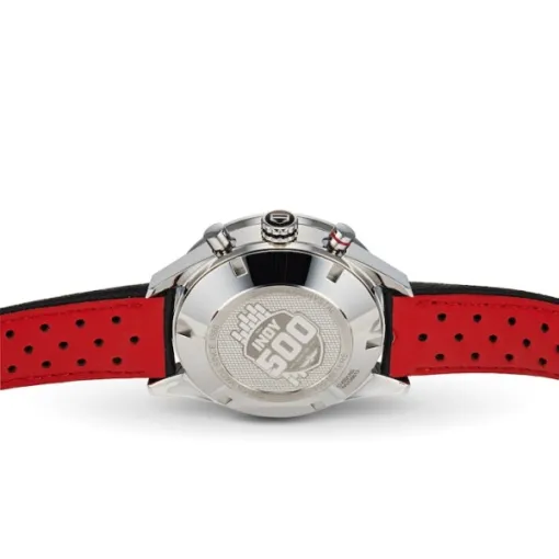 TAG Heuer Carrera Men Automatic Black Leather Watch CV201AS.FC6429 - Photo 4