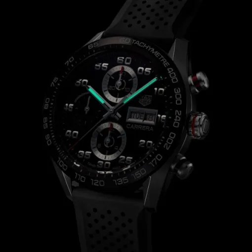TAG Heuer Carrera Men Automatic Black Rubber Watch CBN2A1AA.FT6228 photo 5